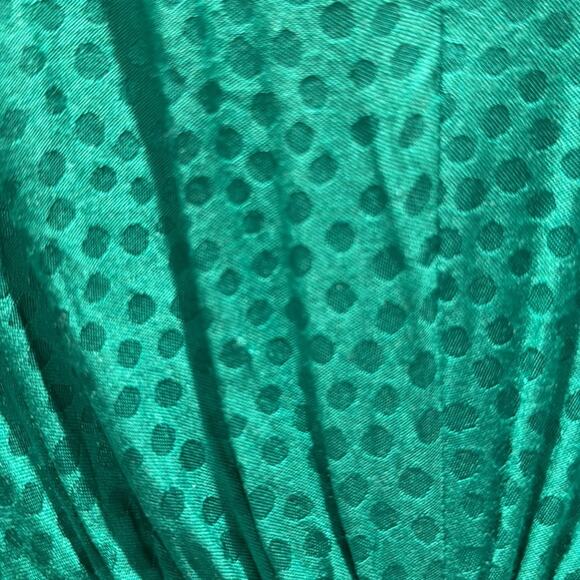 BCBGMAXAZRIA Eve Balloon Sleeve Ruffled Dress Sapphire Green 2 - Picture 13 of 13